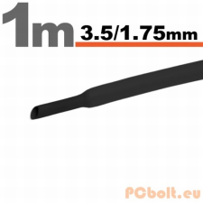 Zsugorcső 3,5mm / 1,75mm fekete kábel és adapter