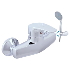 Zuhany csaptelep RAV SLEZÁK KONGO zuhanyszettel együtt 100 mm króm K080.02 csaptelep