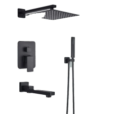  Zuhany csaptelepkészlet, csapadék zuhanyfej, állítható vízszabályozás, 3 út egy 16 hüvelykes csaptelep