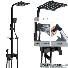  Zuhany csaptelepkészlet, falra szerelt, esővíz -kád, 4-út 12 hüvelyk b csaptelep