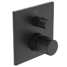  Zuhany termosztatikus keverő, rejtett beépítéssel A6956XG selyem fekete csaptelep