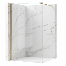  Zuhanyfal Rea Flexi Transparent / Brush Gold 130 kád, zuhanykabin