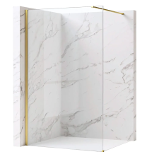  Zuhanyfal Rea Flexi Transparent / Brush Gold 80 kád, zuhanykabin