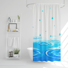  Zuhanyfüggöny - 3 féle - kék, tavasz, kockás mintás - 180 x 180 cm lakástextília