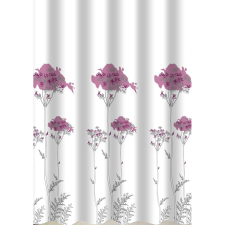  ZUHANYFÜGGÖNY, IMPREGNÁLT TEXTIL, VASALHATÓ, MOSHATÓ, FLOWERS MINTÁZATÚ, MŰANYAG KARIKÁKKAL, 180*200CM lakástextília