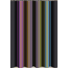 ZUHANYFÜGGÖNY, IMPREGNÁLT TEXTIL, VASALHATÓ, MOSHATÓ, SPECTRUM MINTÁZATÚ, MŰANYAG KARIKÁKKAL, 180*200CM lakástextília