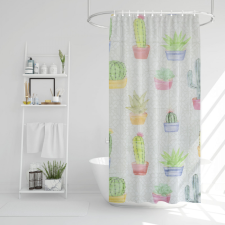 [] Zuhanyfüggöny - kaktusz mintás - 180 x 180 cm lakástextília