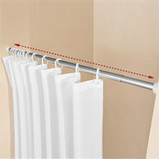 Zuhanyfüggöny tartó 70-125 cm fehér fürdőszoba kiegészítő