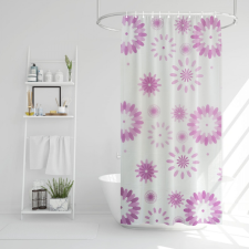  Zuhanyfüggöny - virág mintás - 180 x 180 cm (11528A) fürdőszoba kiegészítő