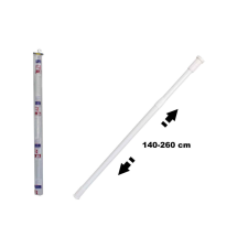 Zuhanyfüggönyrúd Teleszkópos Fehér Fém Műanyag Bevonattal 140-260cm eng-593 lakástextília