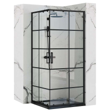 Zuhanykabin Rea Concept Black 80x80 kád, zuhanykabin