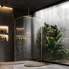  Zuhanykabin SOLAR GOLD Brush 100x80 kád, zuhanykabin