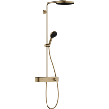 Zuhanyrendszer Hansgrohe Pulsify S a falra termosztatikus csapteleppel csiszolt bronz 24221140 csaptelep