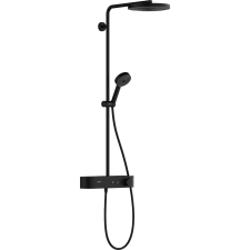 Zuhanyrendszer Hansgrohe Pulsify S a falra termosztatikus csapteleppel matt fekete 24220670 csaptelep