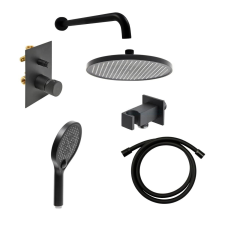  Zuhanyrendszer SAT Evolution vakolat alatti résszel együtt fekete matt SATBSEVO215CSET1 csaptelep