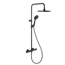  Zuhanyrendszer SAT termosztatikus csapteleppel fekete SATSSTKBC csaptelep