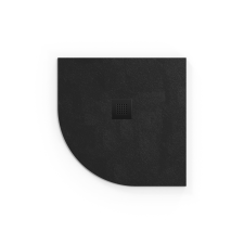  Zuhanytálca negyedkörös SAT Alek 90x90 cm öntött márvány fekete SATALEK90S kád, zuhanykabin