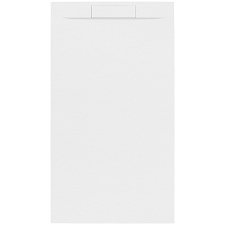 Zuhanytálca négyszögletes SAT Fusion 160x80 cm öntött márvány blanco SATFU16080BL kád, zuhanykabin