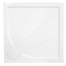  Zuhanytálca négyzet SAT 100x100 cm öntött márvány fehér SIKOLIMCC100Q kád, zuhanykabin