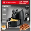  Zurrichberg RoseGold Professzionális Olaj nélküli Fritőz 3,5L 1500W ZBP/2702 (ZBP/2701) fritőz, forrólevegős sütő olaj nélküli sütő fekete