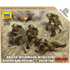  Zvezda British Machine Gun w/crew 1939-42 1:72 (6167) makett