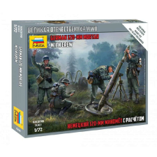  Zvezda German 120mm Mortar w/Crew makett figura 1:72 (6268) makett