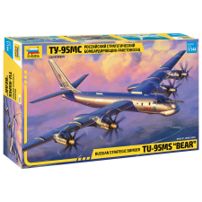  Zvezda Tu-95 Soviet turboprop strategic bomber 1:144 makett repülő (7038) makett