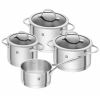 zwilling Essence 66220003 edénykészlet, 7 részes, rozsdamentes acél 18/10, többrétegű SIGMA Classic+ alsó, indukciós, ezüst