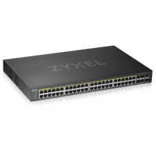 ZyXEL GS1920-48HPV2 Vezérelt Gigabit Ethernet (10/100/1000) Ethernet-áramellátás (PoE) támogatása Fekete (GS192048HPV2-EU0101F) hub és switch