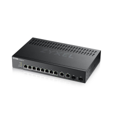 ZyXEL Switch 8x1000Mbps + 2xGigabit kombó SFP, Menedzselhető Rackes, GS2220-10-EU0101F hub és switch