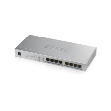 ZyXEL Switch 8x1000Mbps (8xPOE+) Fémházas Asztali, GS1008HP-EU0101F hub és switch